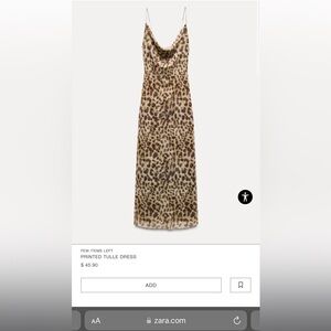 Zara leopard print dress 🐆 size small